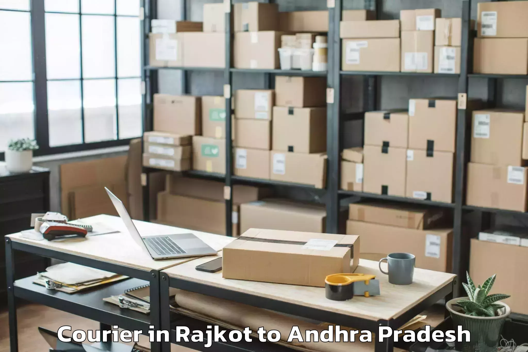 Book Rajkot to Voletivaripalem Courier Online